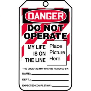 Lockout/Tagout Tag – Danger Do Not Operate My Life Is On the Line – 25 ...