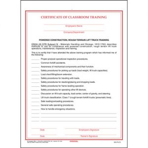 TRAINING FORMS